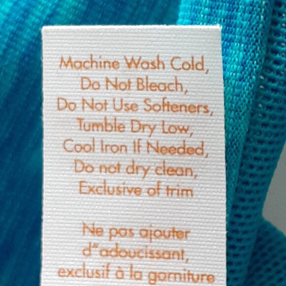 Lucy Twist Back Tank with Built-In Bra Blue Size L - Picture 10 of 11